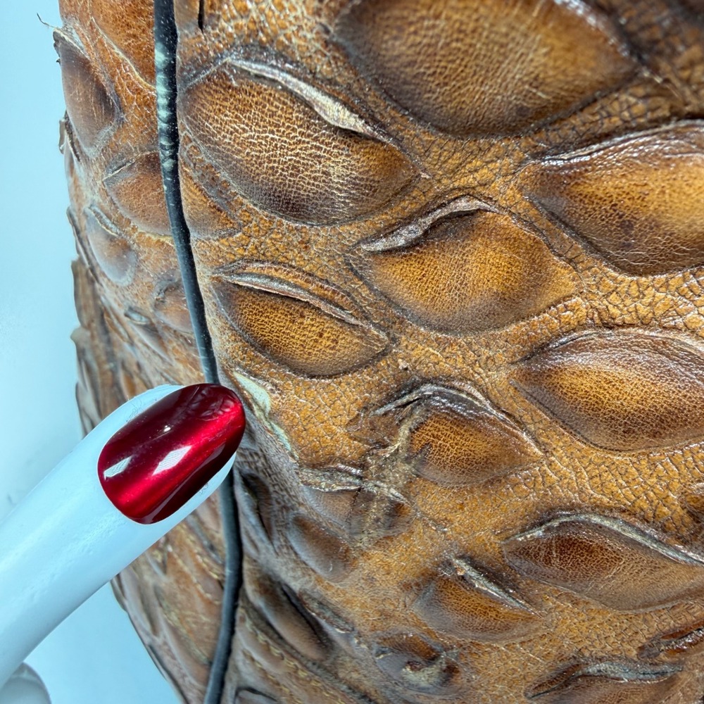 VTG Rudel Mens Brown Leather Embossed  Ant Eater Western Cowboy Boots Size 14 E - Picture 12 of 13